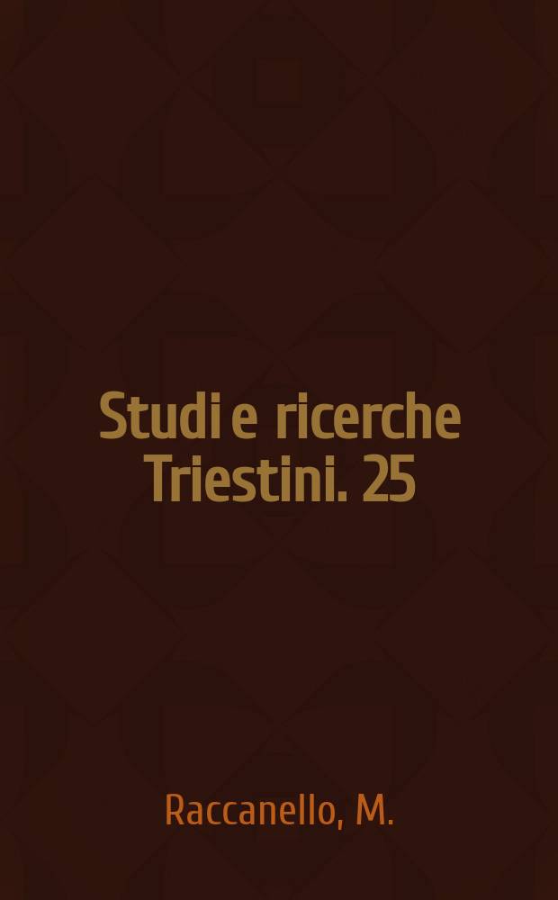 Studi e ricerche Triestini. 25 : L' aggettivo qualificativo in Zadig ...