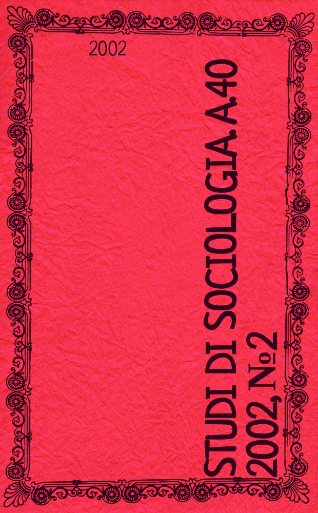 Studi di sociologia. A.40 2002, №2