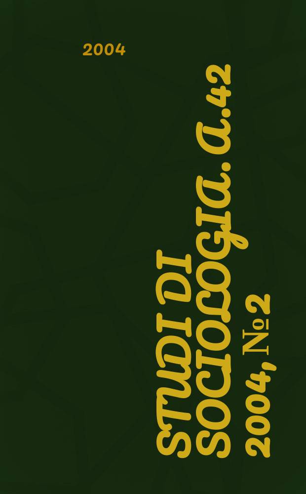 Studi di sociologia. A.42 2004, №2