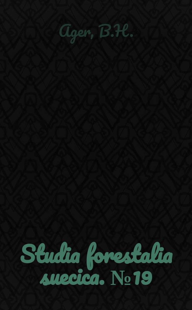 Studia forestalia suecica. №19 : Studier över klimatet i Norrland, Dalarna och Värmland