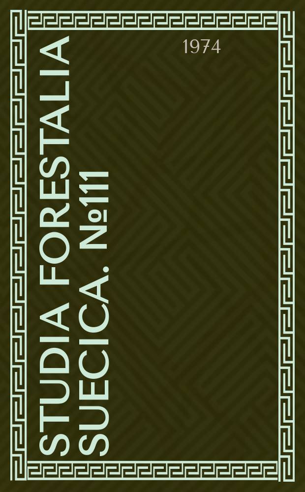 Studia forestalia suecica. №111 : Occurrence of gibberellin-like substances ...