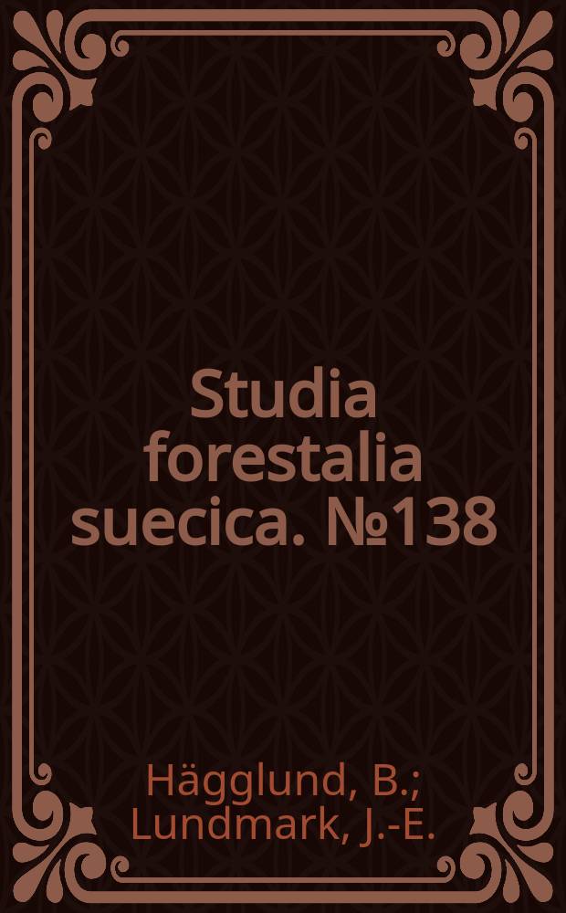 Studia forestalia suecica. №138 : Site index estimation by means of ...
