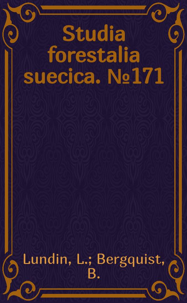 Studia forestalia suecica. №171 : Peatland fertilization