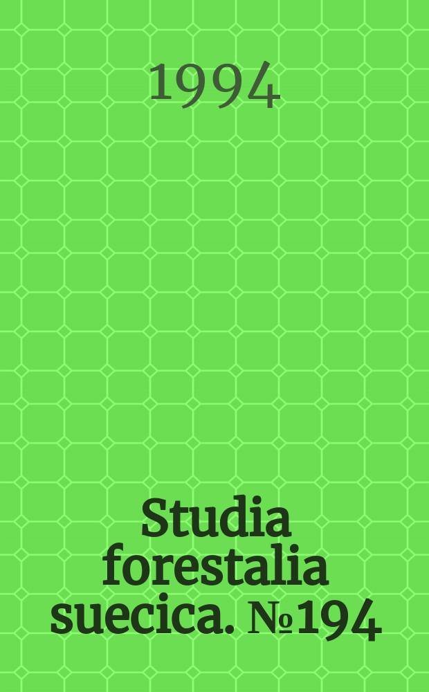 Studia forestalia suecica. №194 : Regional temperature ...