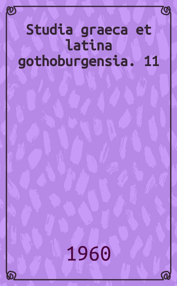 Studia graeca et latina gothoburgensia. 11 : Aristotle and Plato in the mid-fourth century