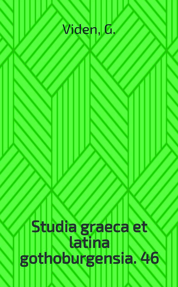 Studia graeca et latina gothoburgensia. 46 : The roman chancery tradition