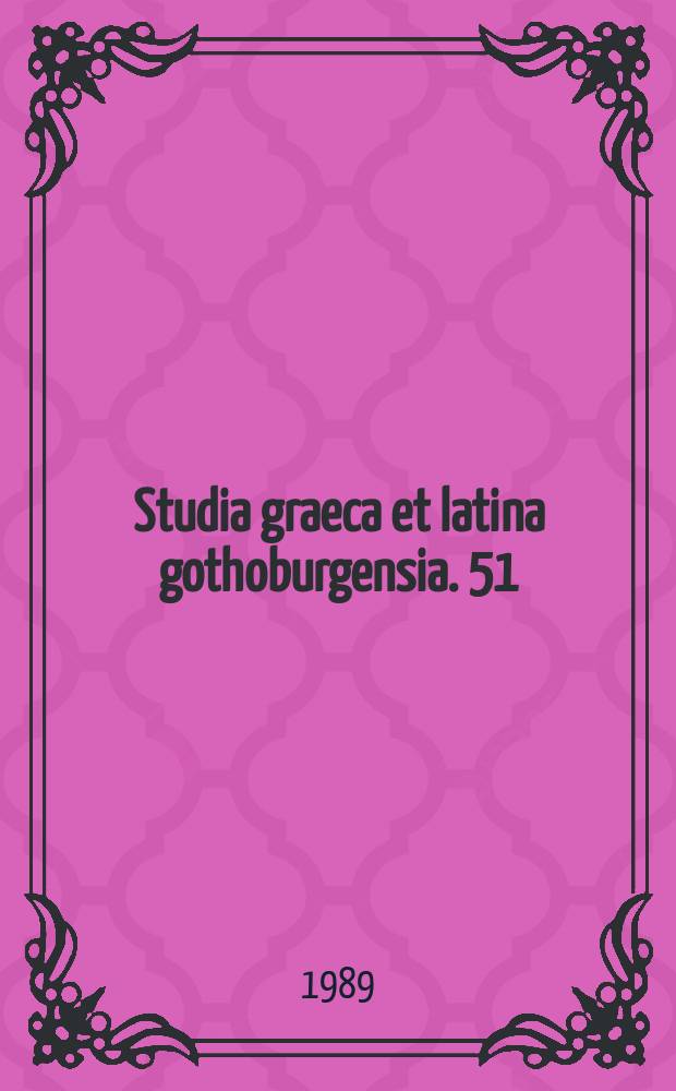 Studia graeca et latina gothoburgensia. 51 : A commentary on Plutarch's Table talks