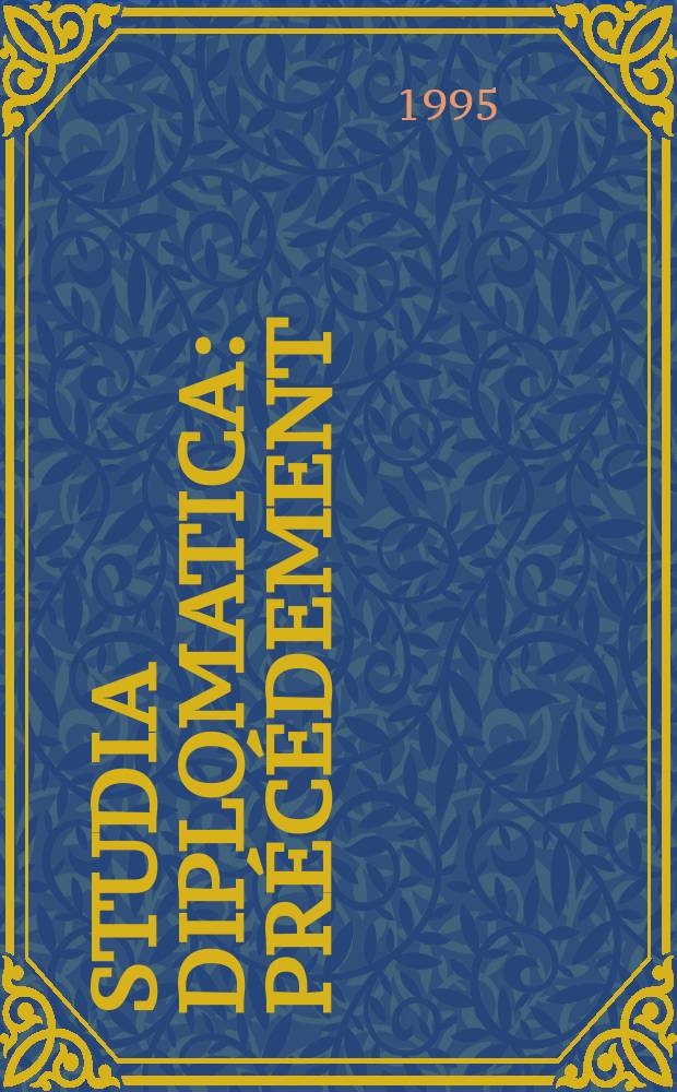 Studia diplomatica : précédement: "Chronique de politique étrangère". Vol.48, №5/6 : La Belgique, la Chine et l'Union européenne