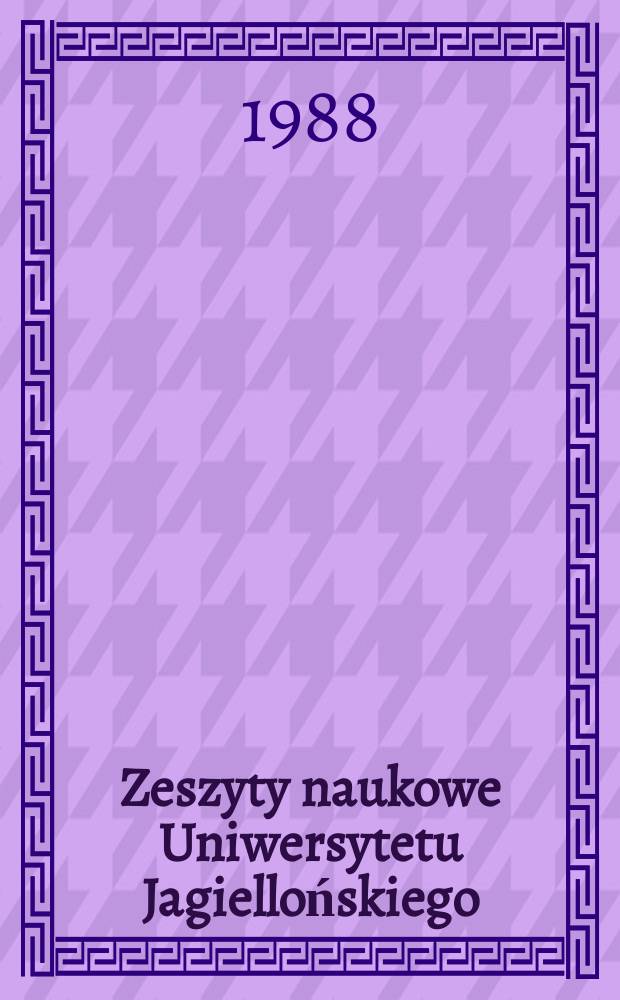 Zeszyty naukowe Uniwersytetu Jagiellońskiego