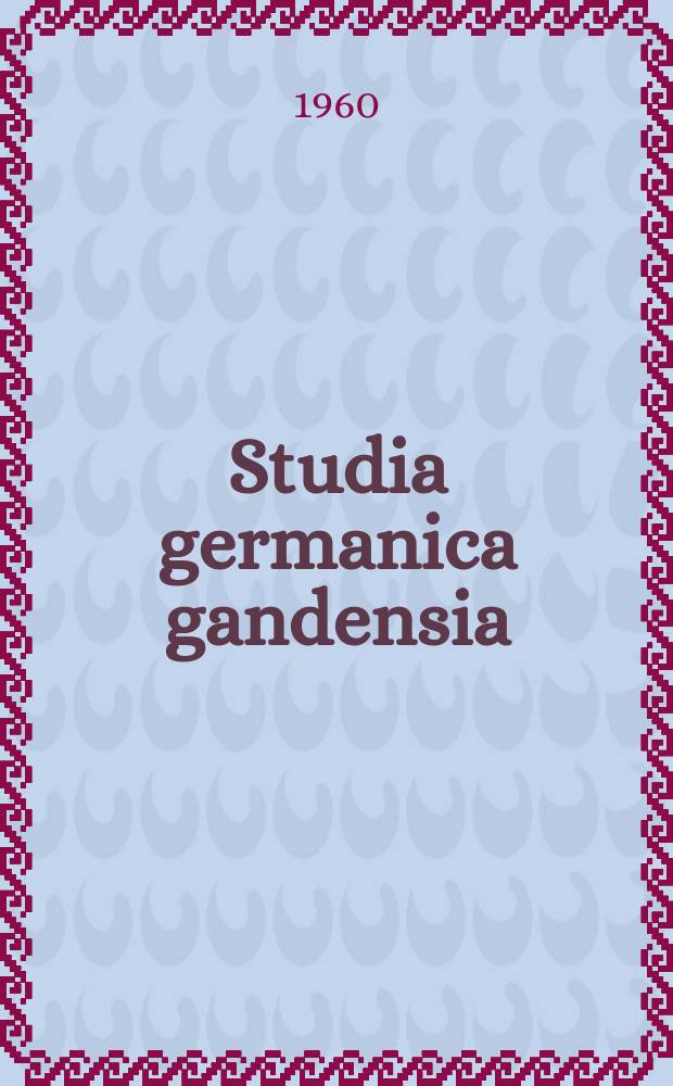 Studia germanica gandensia