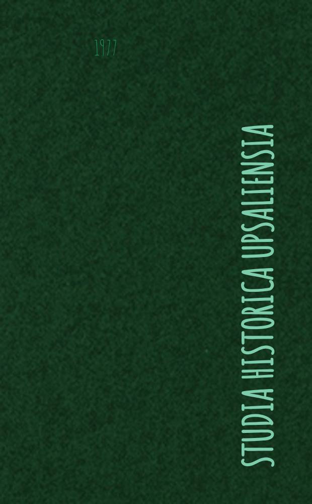 Studia historica Upsaliensia : Utg. av Historiska inst. vid Uppsala univ. 85 : Folkr&ouml;relserna i det svenska samh&auml;llet