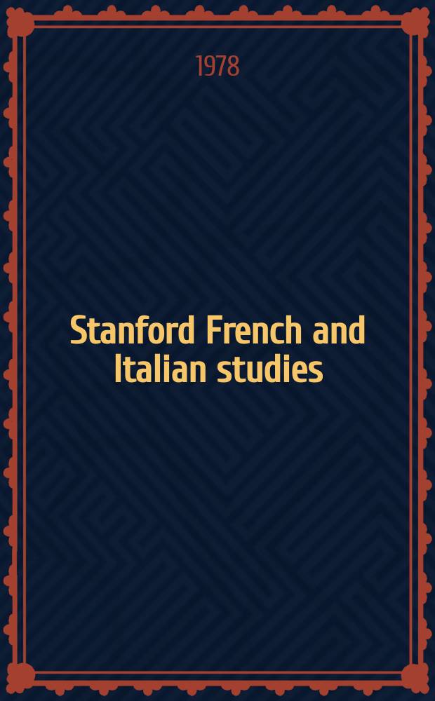 Stanford French and Italian studies