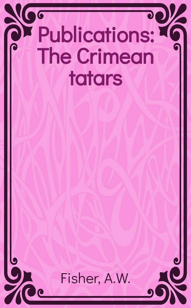Publications : The Crimean tatars