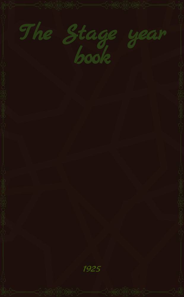 The Stage year book
