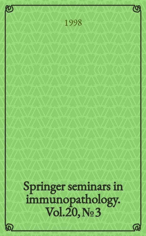 Springer seminars in immunopathology. Vol.20, №3/4 : Post transplantation lymphoproliferative disease