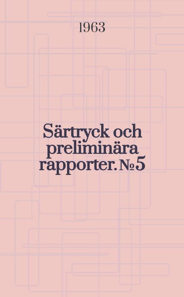 Särtryck och preliminära rapporter. №5 : On cohesive soils and their flow properties