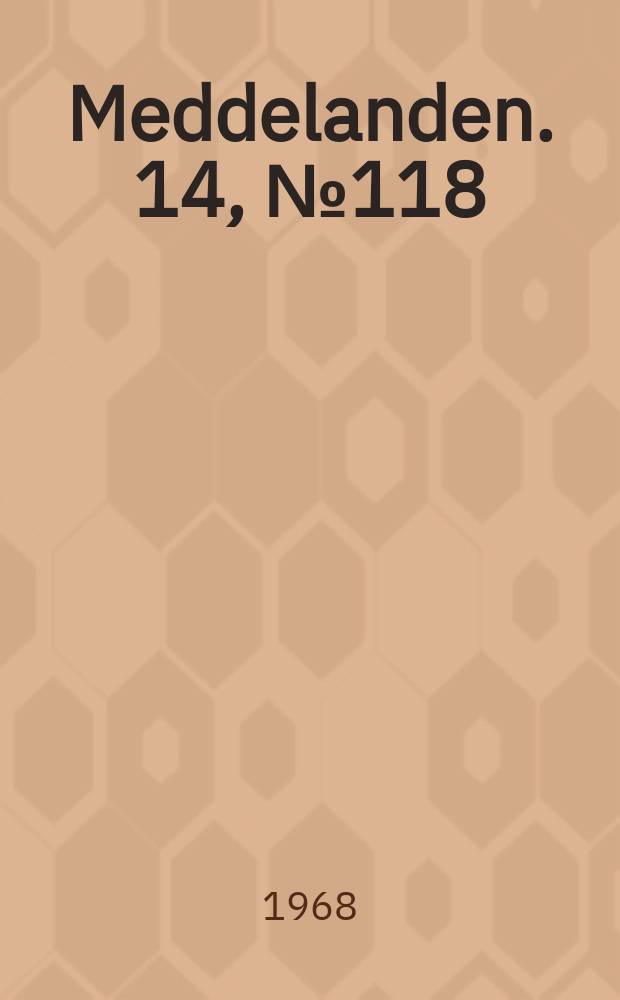 Meddelanden. 14, №118/119 : Threshold values in the economics of insect pest control in agriculture. Determination of the critical injury threshold for potato blight (Phytophtora infestans)