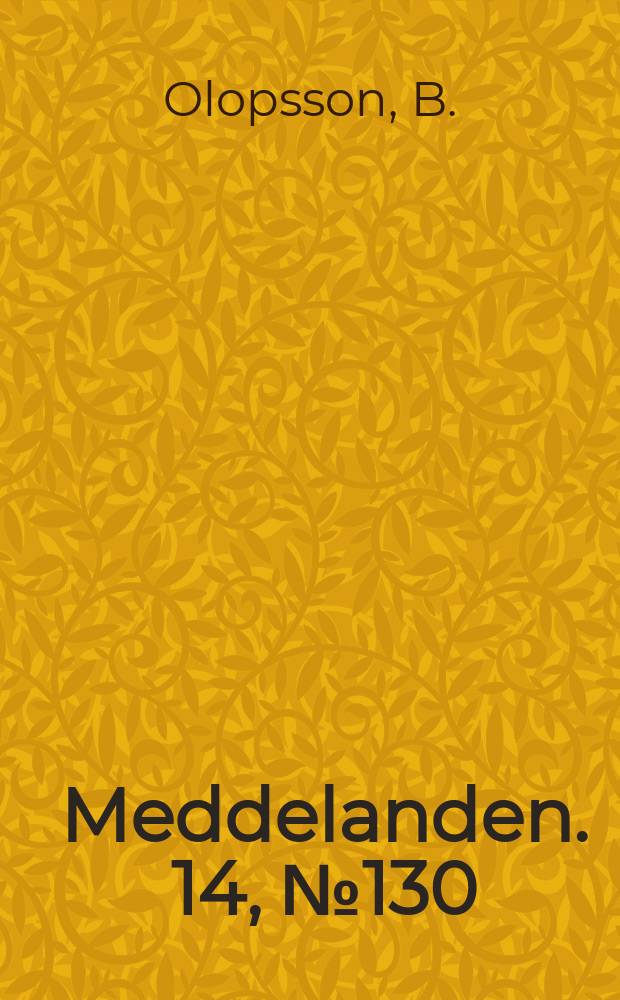 Meddelanden. 14, №130 : Medel och metoder att hindra groningen vid lagring av potatis