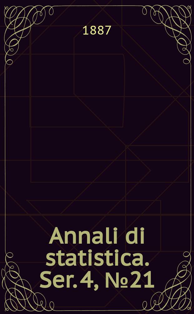 Annali di statistica. Ser. 4, № 21