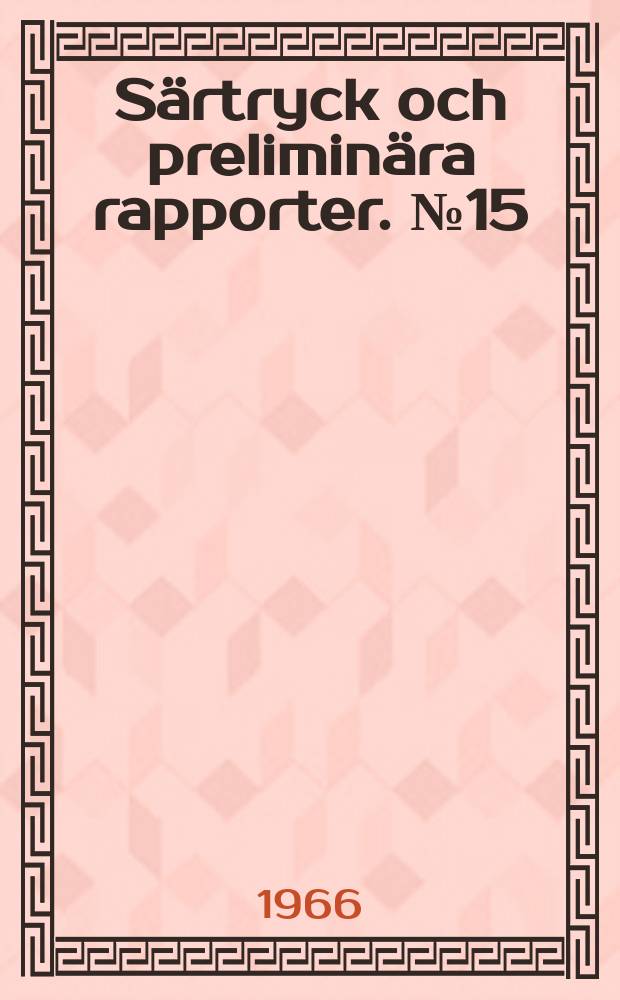 Särtryck och preliminära rapporter. №15 : Investigation of clay microstructure by using ultra-thin sections