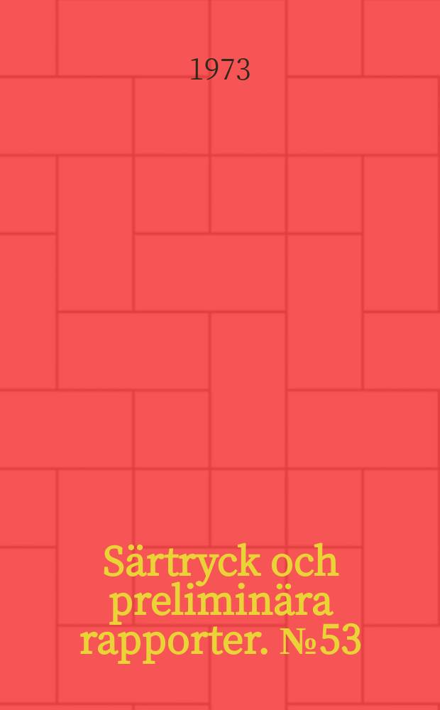 Särtryck och preliminära rapporter. №53 : Piles-General reports, basic the ories, measurements and a case record of buckling