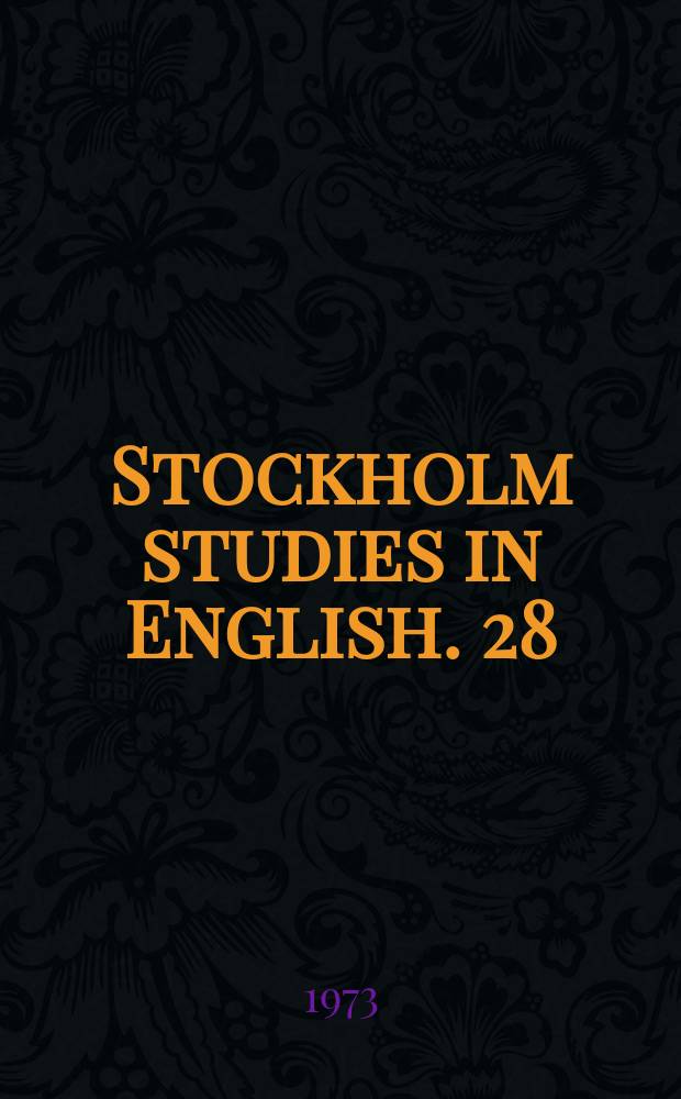 Stockholm studies in English. 28 : The Wycliffe Bible
