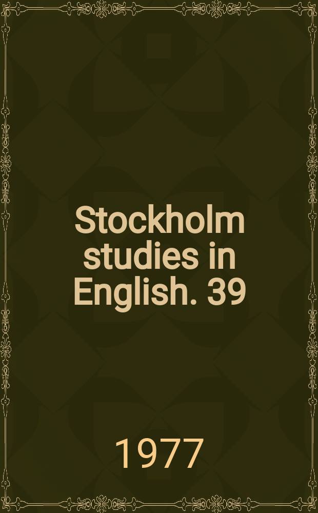 Stockholm studies in English. 39 : Fuzzy negation in English and Swedish