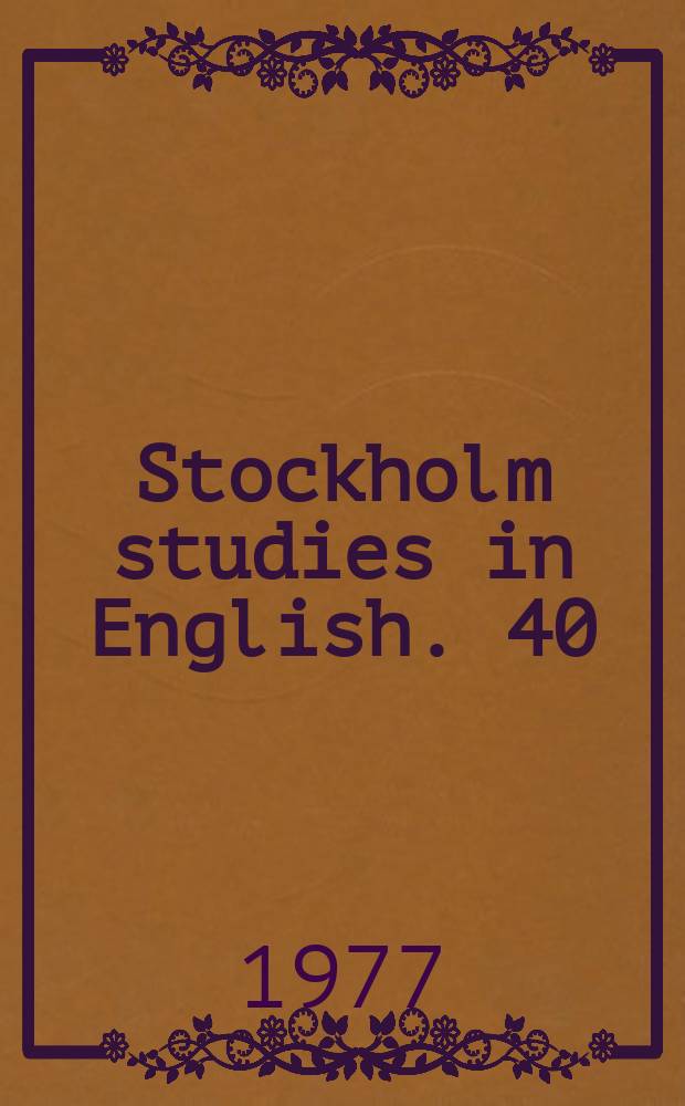 Stockholm studies in English. 40 : The phonology of Jacques Bellot's