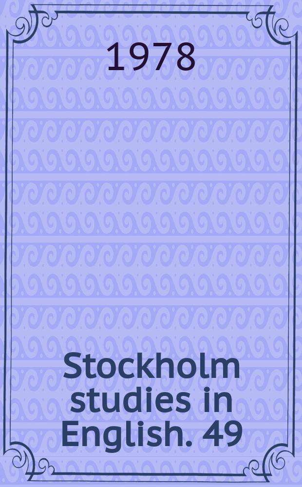Stockholm studies in English. 49 : AT versus ON, IN, BY