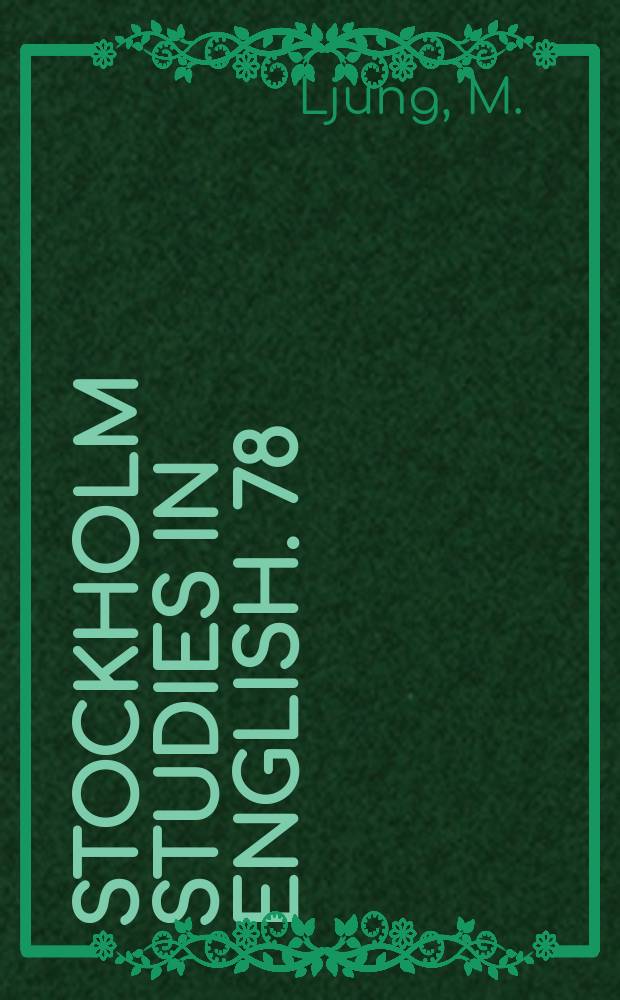 Stockholm studies in English. 78 : A study of TEFL vocabulary