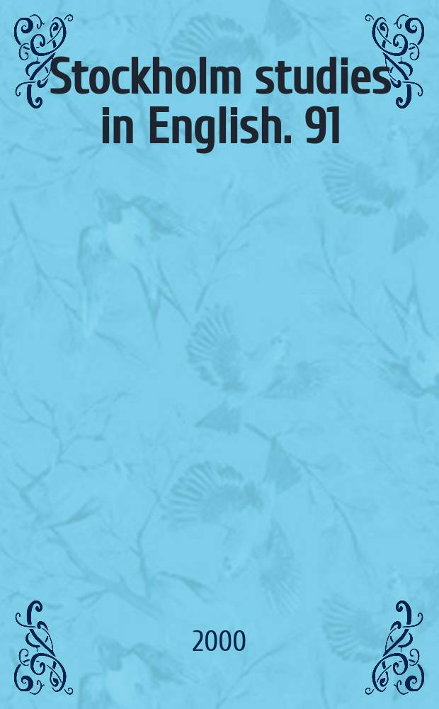Stockholm studies in English. 91 : The birthright and the blessing