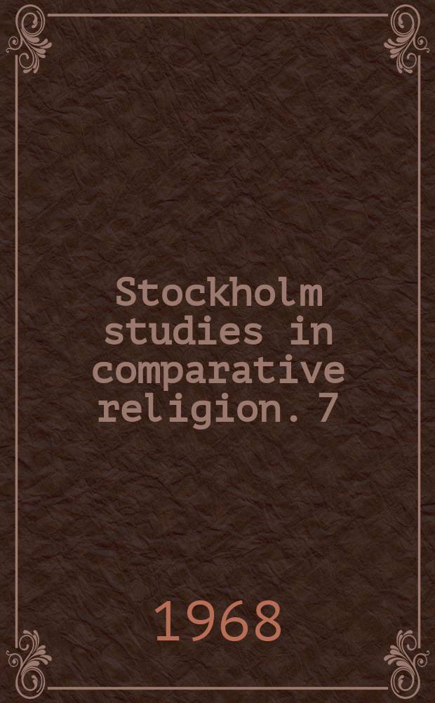 Stockholm studies in comparative religion. 7 : Krsna - Caitanya