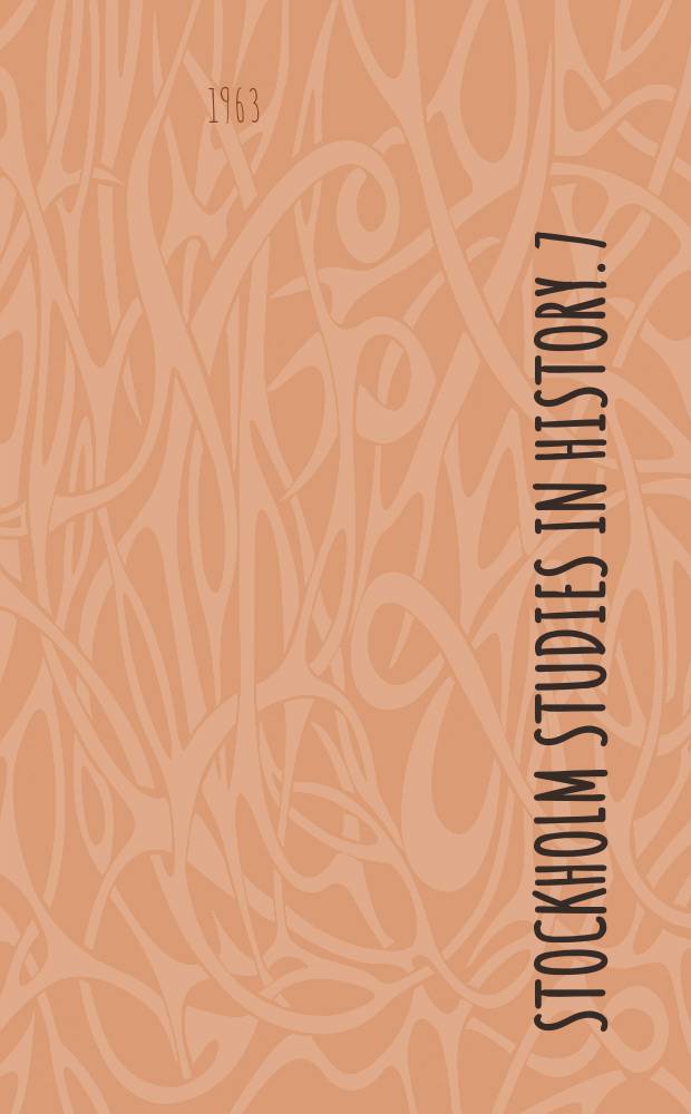 Stockholm studies in history. 7 : Studies in the Order of St. Bridget of Sweden