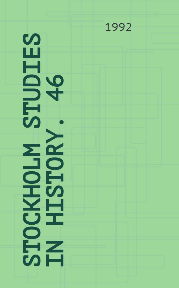 Stockholm studies in history. 46 : Svarta börsen - samhällslojalitet i kris