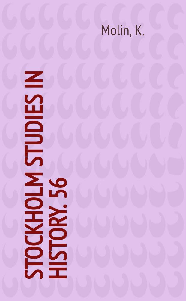 Stockholm studies in history. 56 : Den moderne patriarken