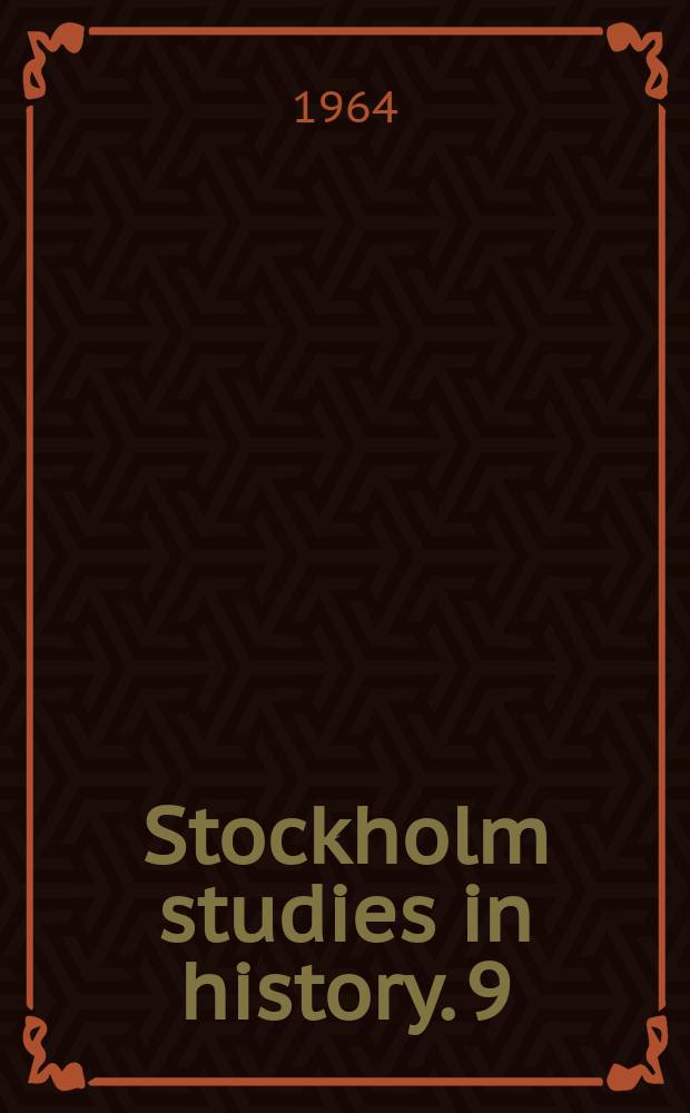 Stockholm studies in history. 9 : Förmyndarräfstens huvudskede