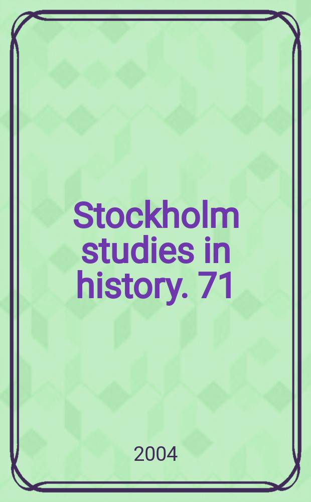 Stockholm studies in history. 71 : Döden som katharsis