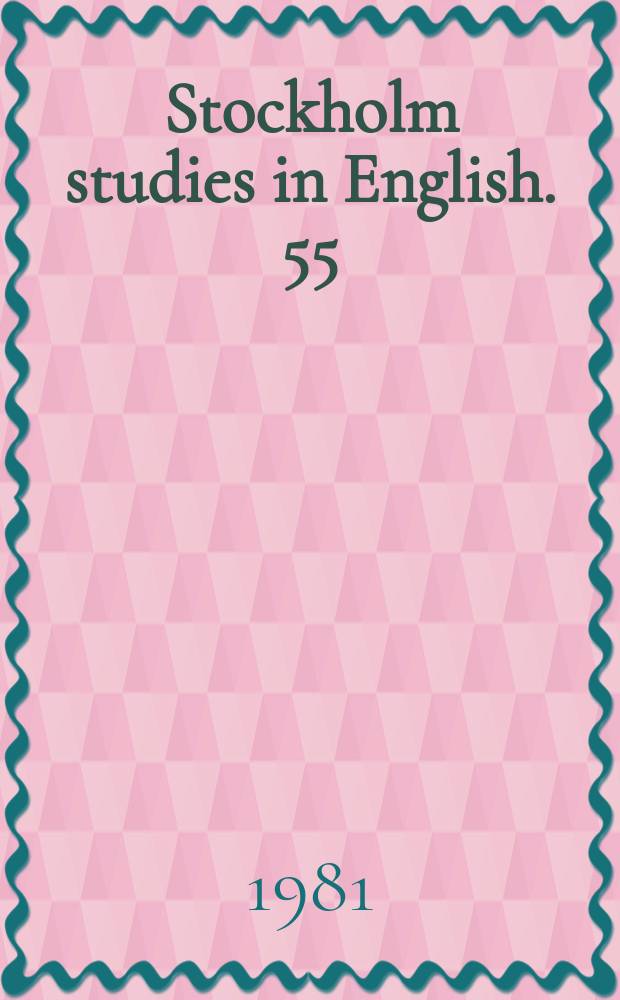 Stockholm studies in English. 55 : Preverbal adverbs and auxiliaries