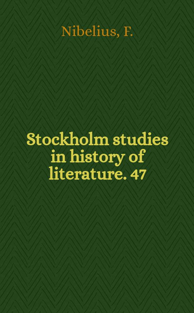 Stockholm studies in history of literature. 47 : Lord Bolingbroke (1678-1751) and history