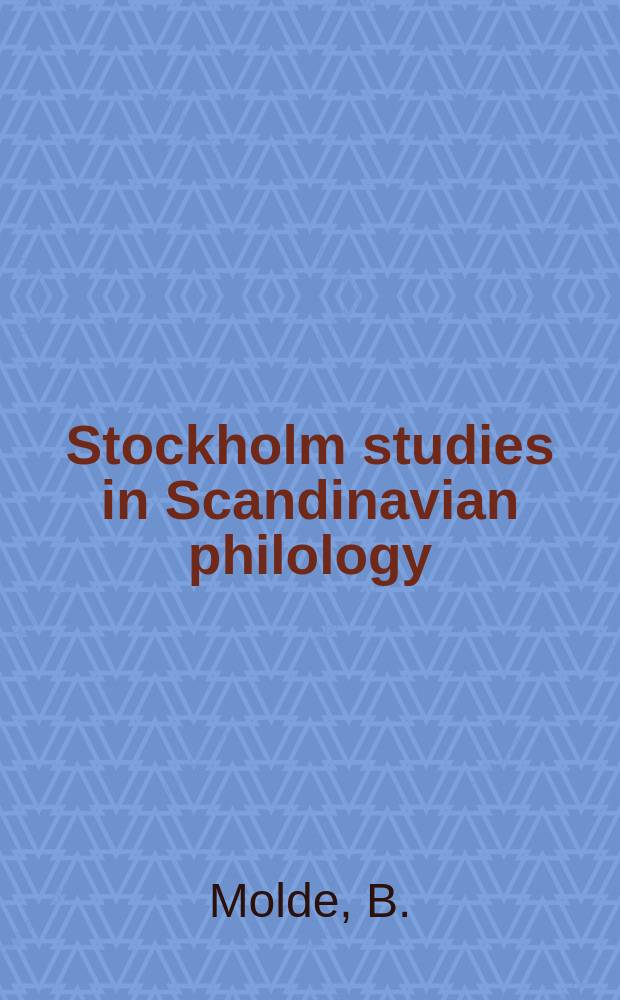 Stockholm studies in Scandinavian philology : Publ. by the Univ. of Stockholm. 8 : Källorna till Christian III:s bibel 1550