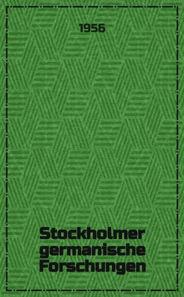 Stockholmer germanische Forschungen