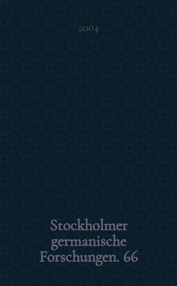 Stockholmer germanische Forschungen. 66 : Dialektelemente in deutscher ...