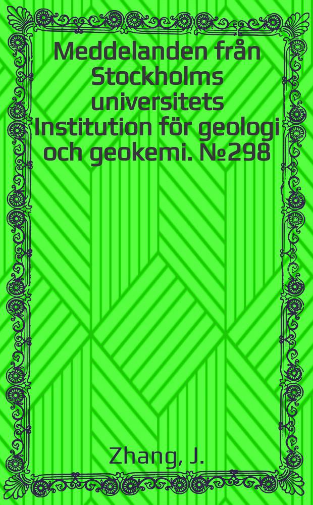 Meddelanden från Stockholms universitets Institution för geologi och geokemi. №298 : Middle Ordovician conodonts from the Atlantic ...