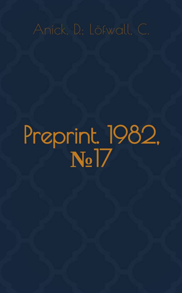 [Preprint]. 1982, №17 : Some results on Hilbert and Poincare series ...