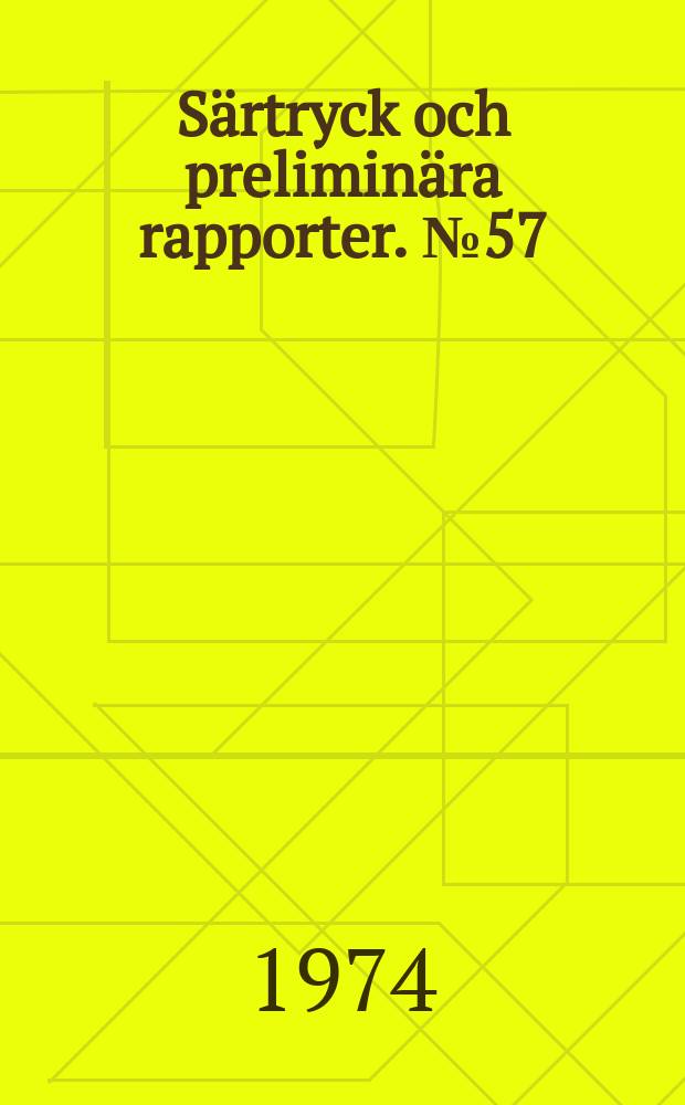 Särtryck och preliminära rapporter. №57 : Geobildtolkning av mäktighetsförhållanden ...