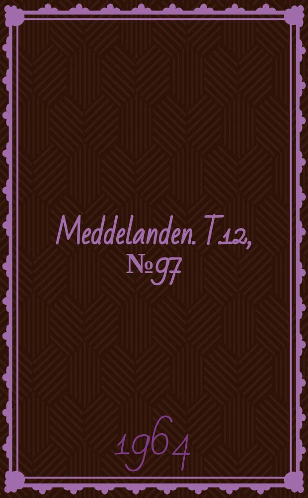 Meddelanden. [T.]12, №97 : Undersökningar rörande förutsättningarna för bladmögelbekämpning med hjälp av varningstjänstbaserad på meteorologiska data