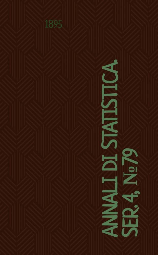 Annali di statistica. Ser. 4, № 79