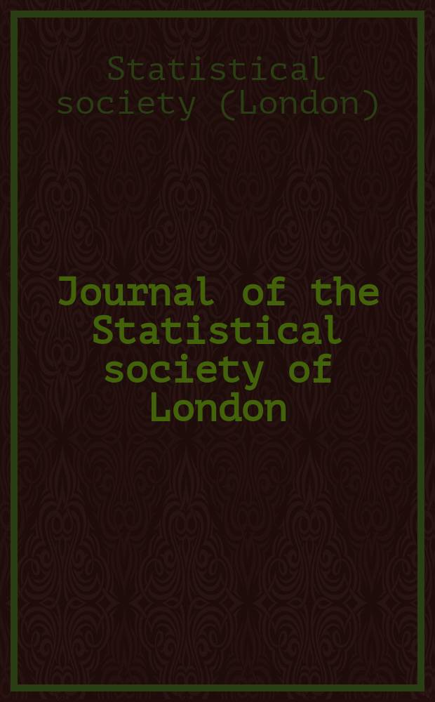 Journal of the Statistical society of London