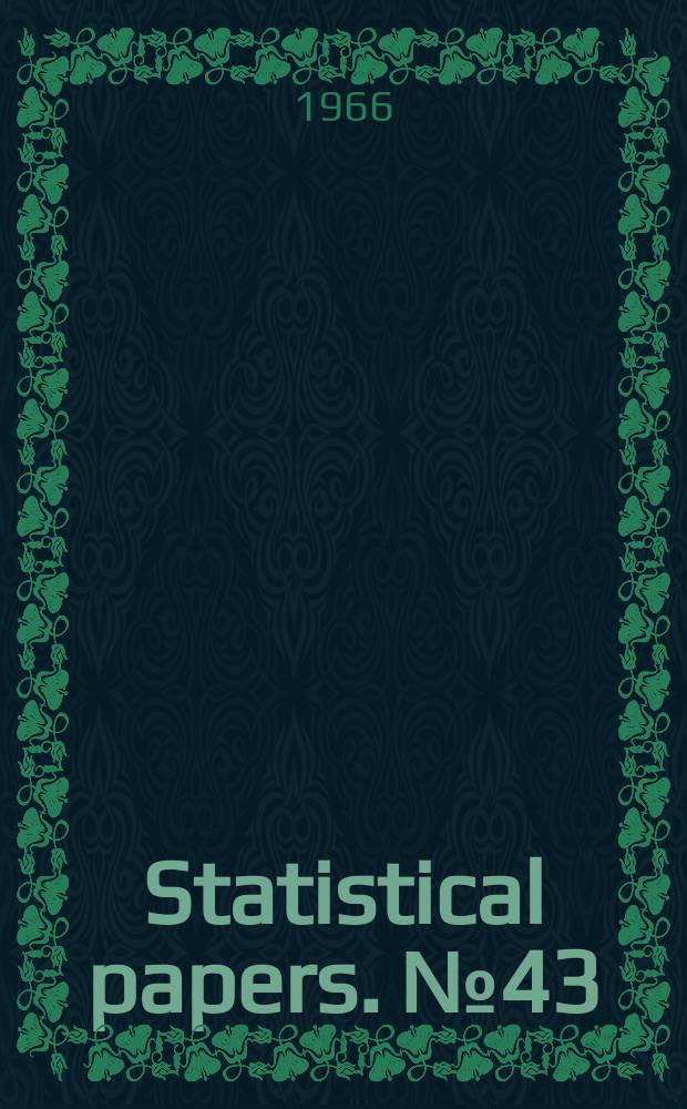 Statistical papers. №43 : Classification of commodities by industrial organ