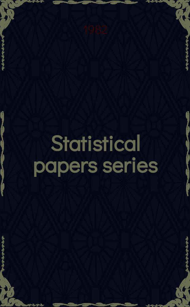 Statistical papers series